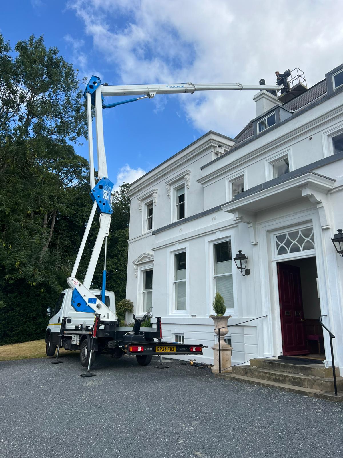 Chimney repair from cherry picker in Waltham Cross